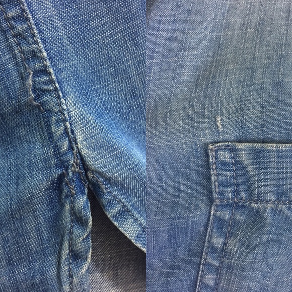 Beach lunch lounge Chambray Dress Size M - Picture 6 of 8